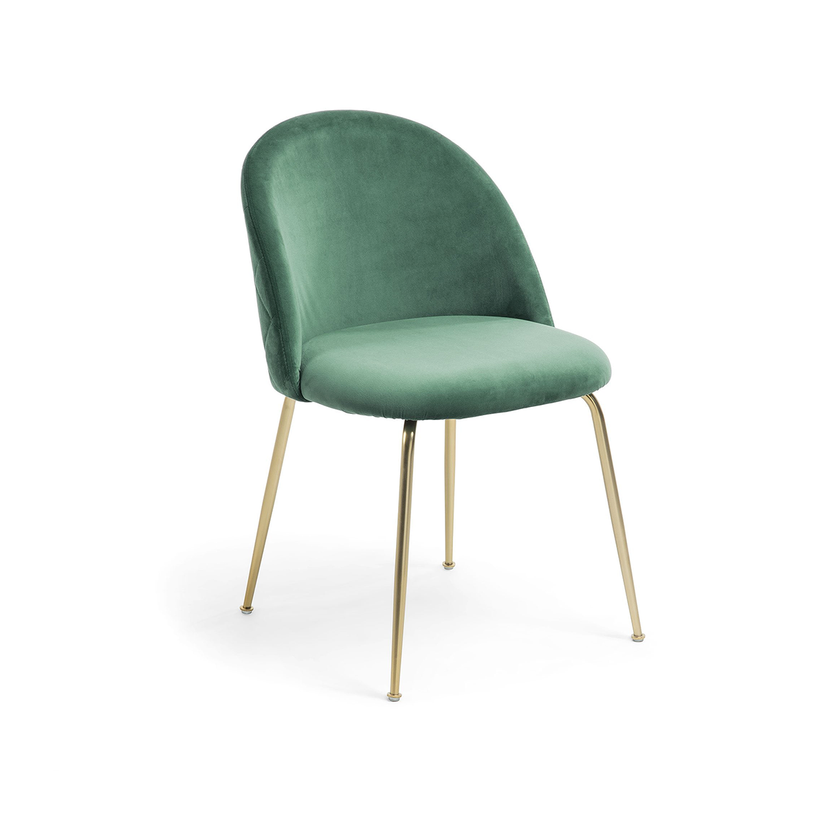 FondHouse Marcel Velvet Dining Chair in Gold/Emerald