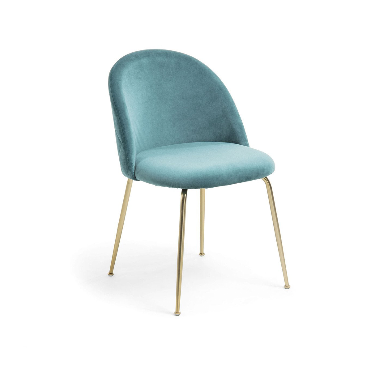 FondHouse Marcel Velvet Dining Chair in Gold/Teal
