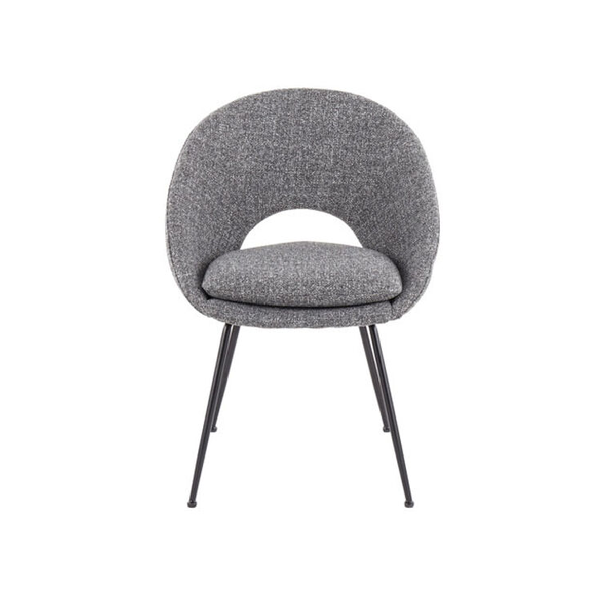 FondHouse Paico Fabric Dining Chair - Black Legs
