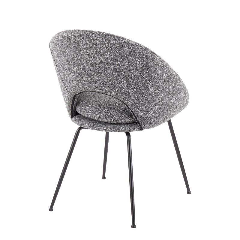 FondHouse Paico Fabric Dining Chair - Black Legs