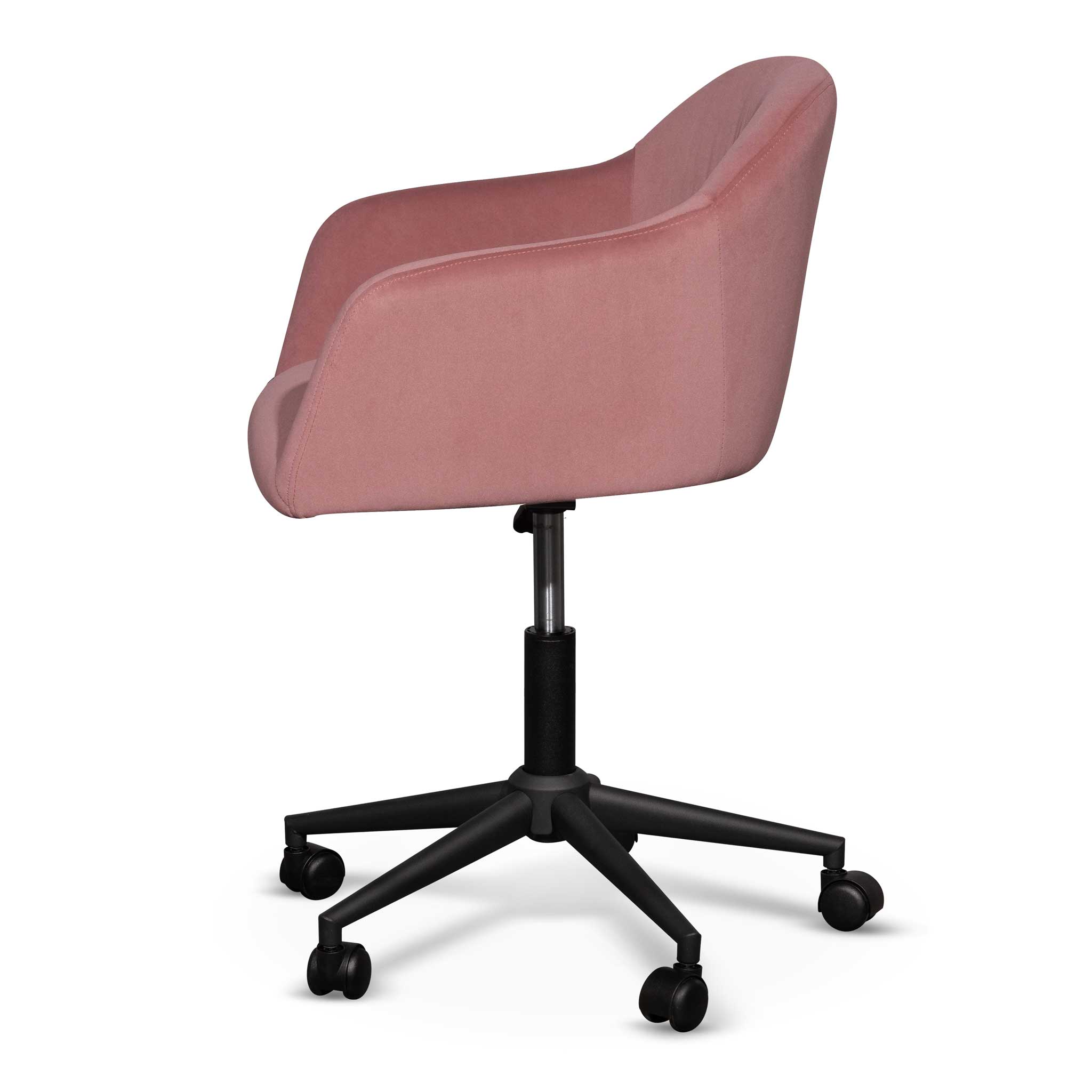 Enoch Blush Velvet Office Chair - Black Base OC6508-LF