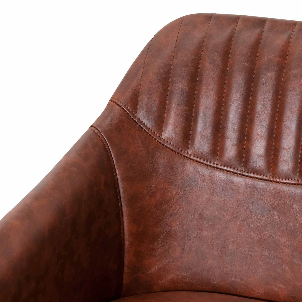 Alba Office Chair - Cinnamon Brown PU Leather OC6513-SE