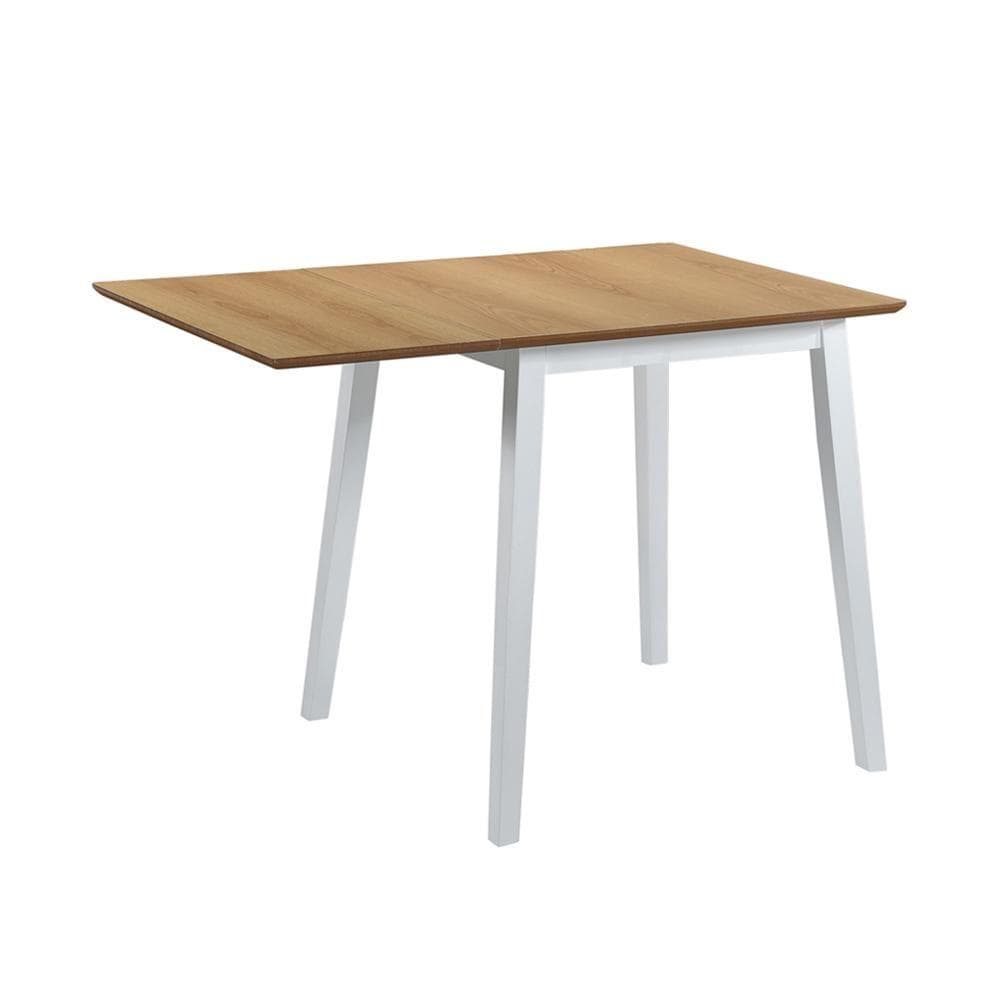 Piena Small Grey&Brwon Solid Wooden Multifunctional Folding Dining Table