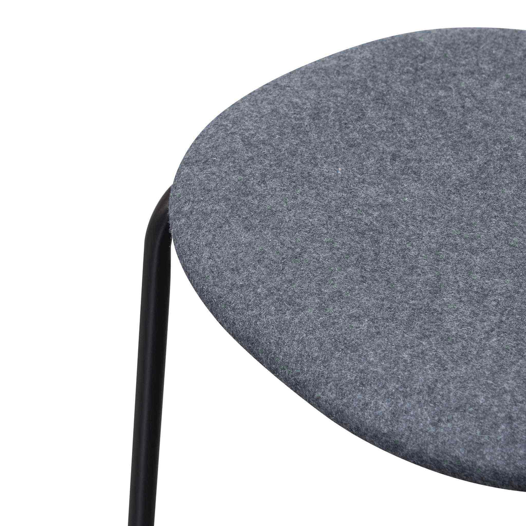 Grey Fabric Dining Chair - Black_4
