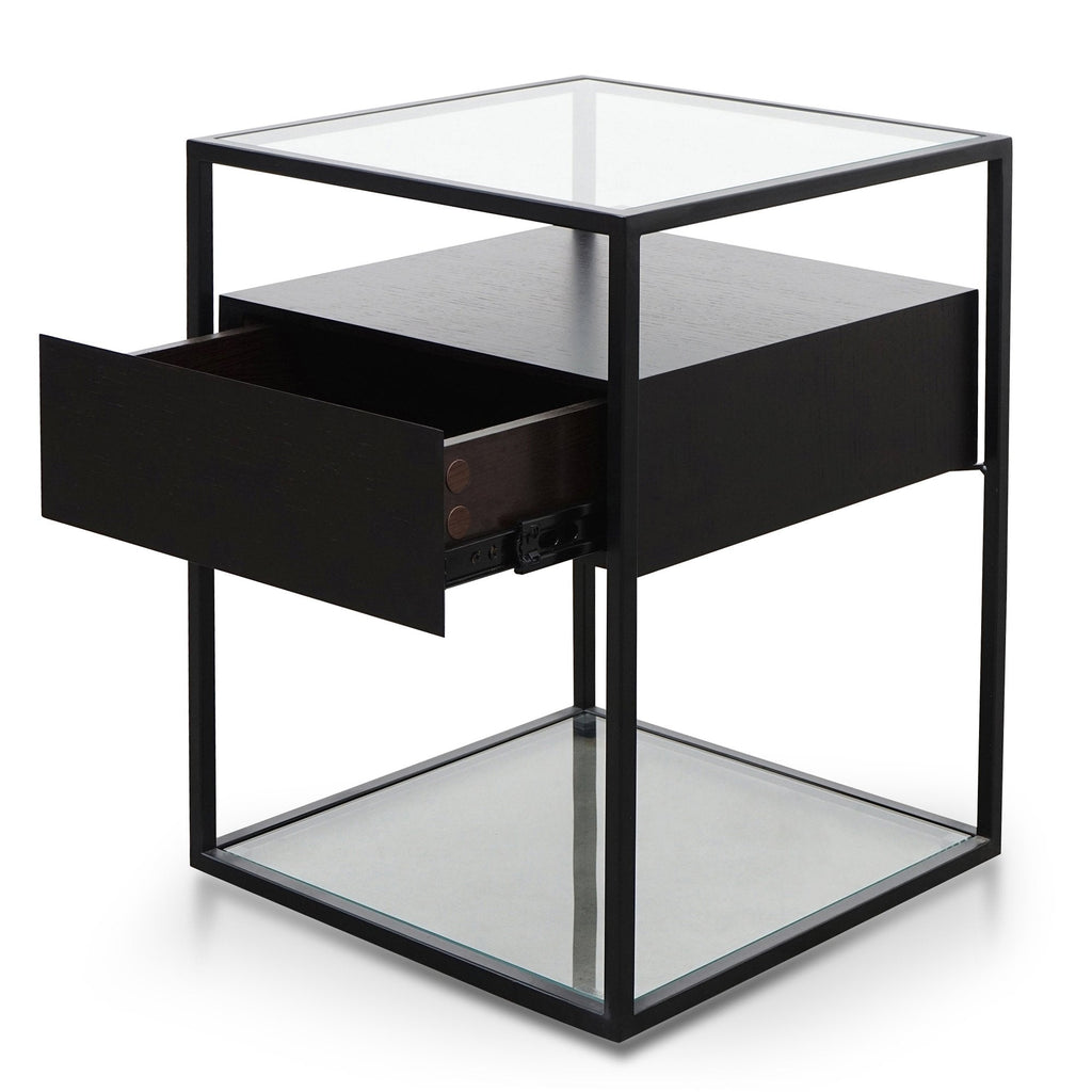 Norman Scandinavian Metal Frame Side Table - Full Black ST2671-IG
