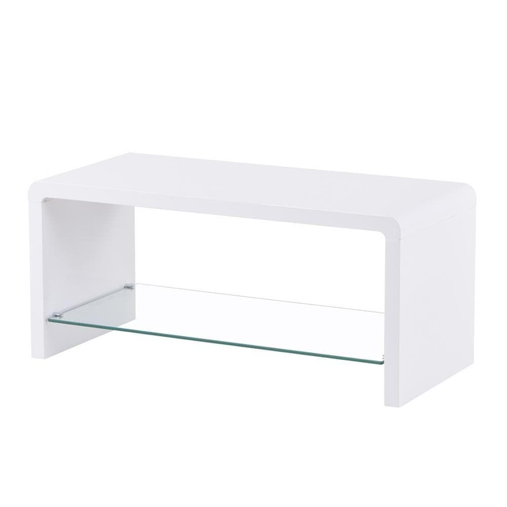 White Top with Glass Coffee Table