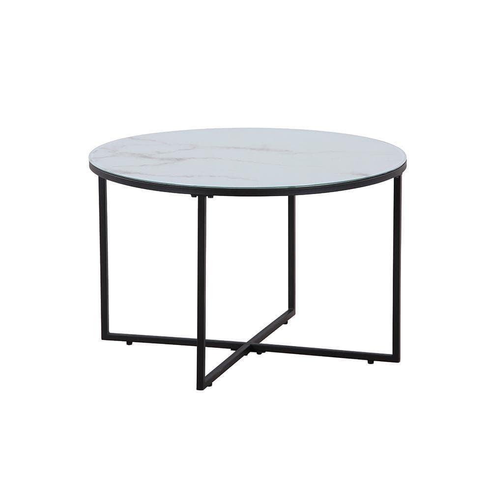 Clear Glass Top Corner Side Table
