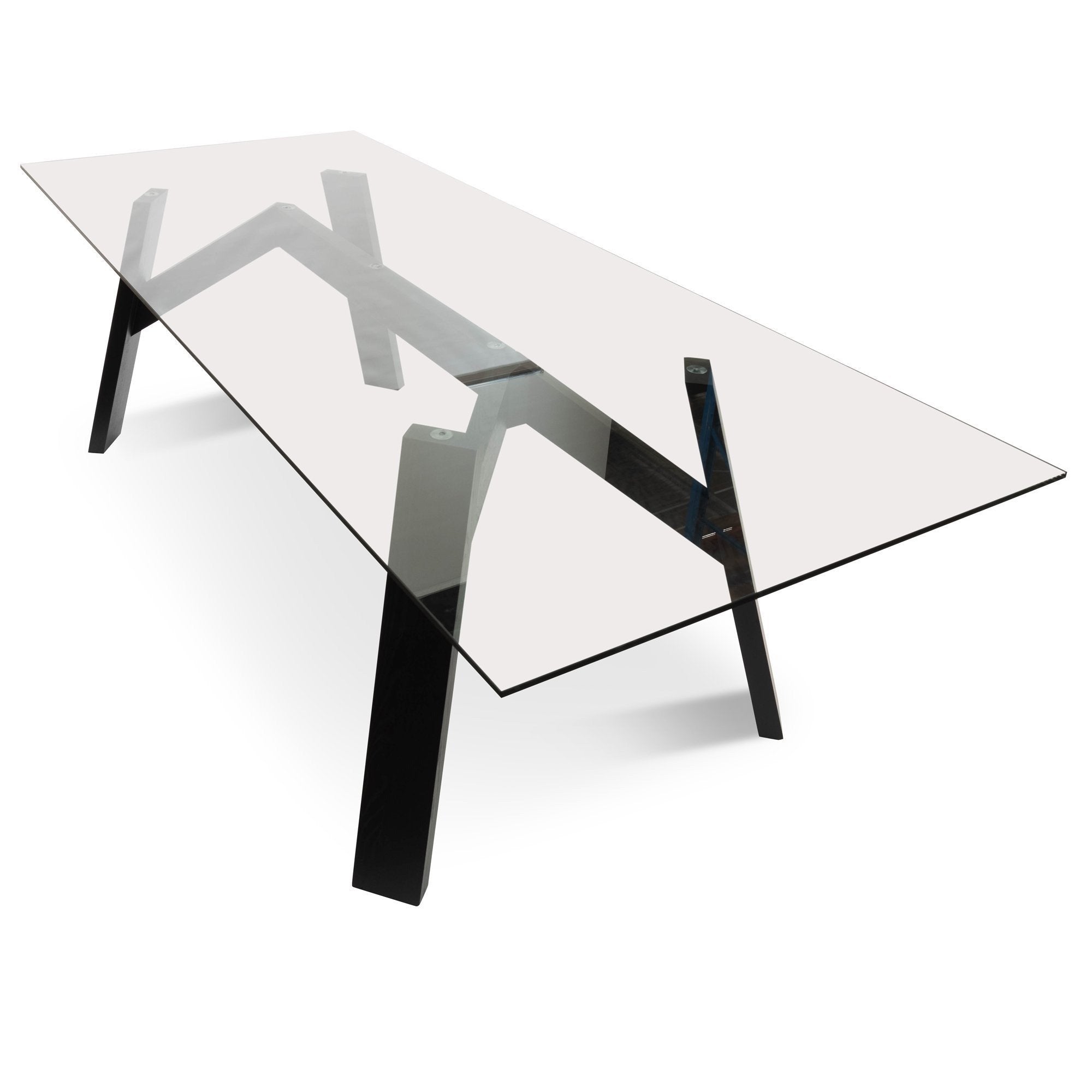 2.4m Glass Dining Table