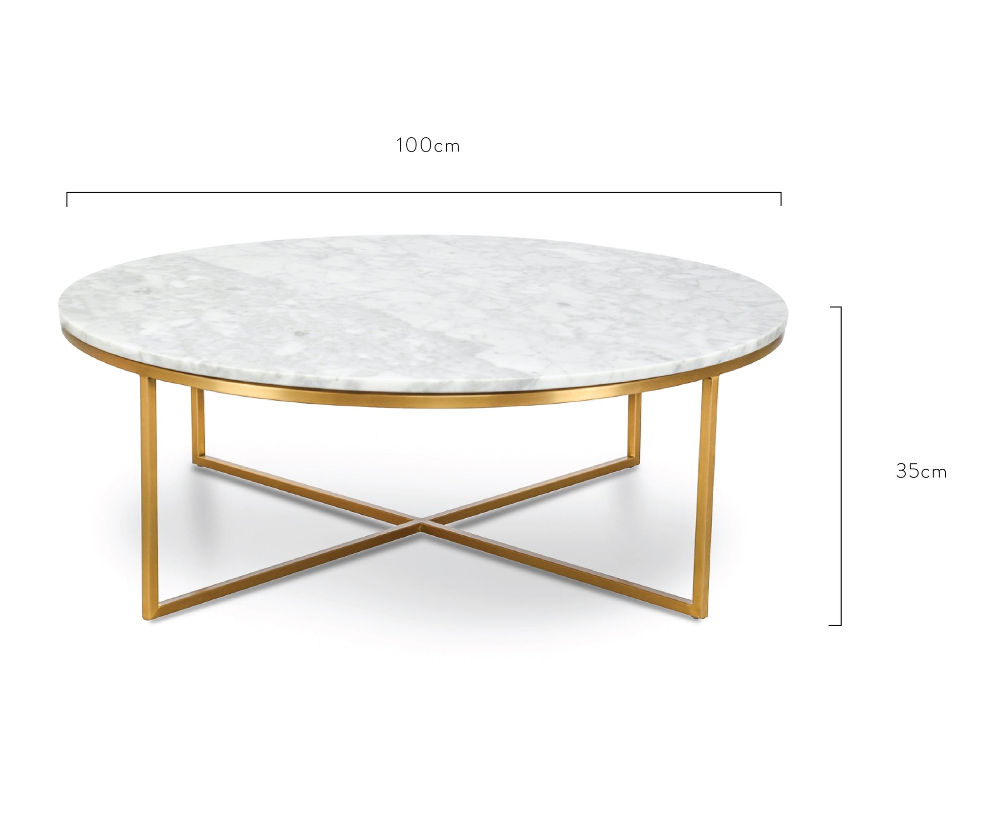 Fondhouse Payde 100cm Round Marble Coffee Table