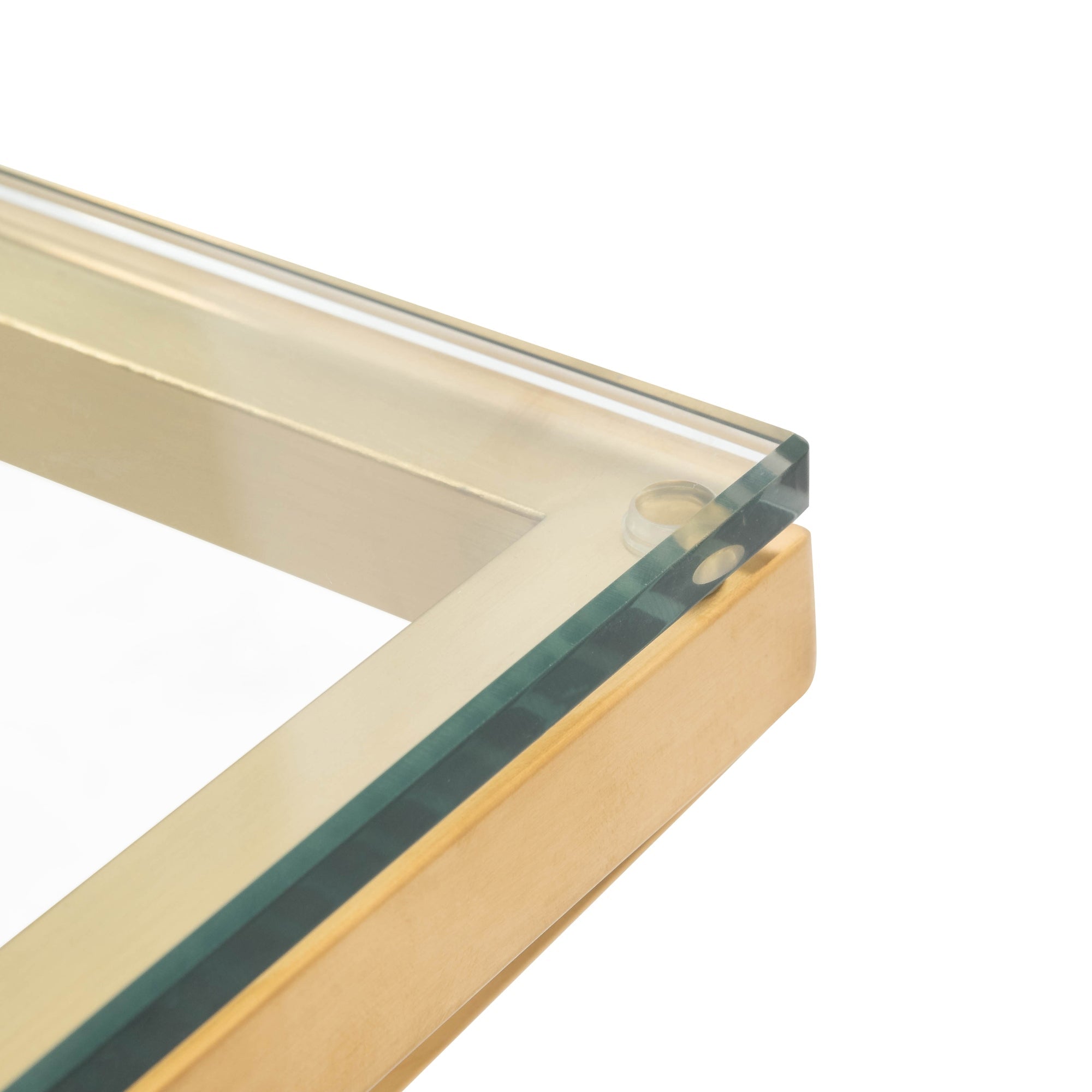 1.05m Glass Coffee Table - Brushed Gold Base_4