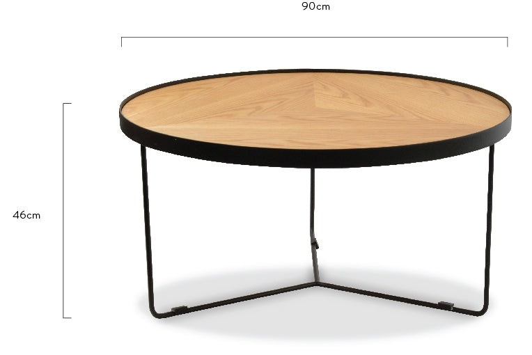 90x45cm Round Coffee Table5
