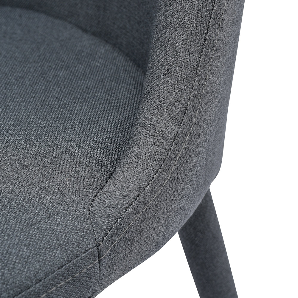 Fabric Dining Chair - Gunmetal Grey_6