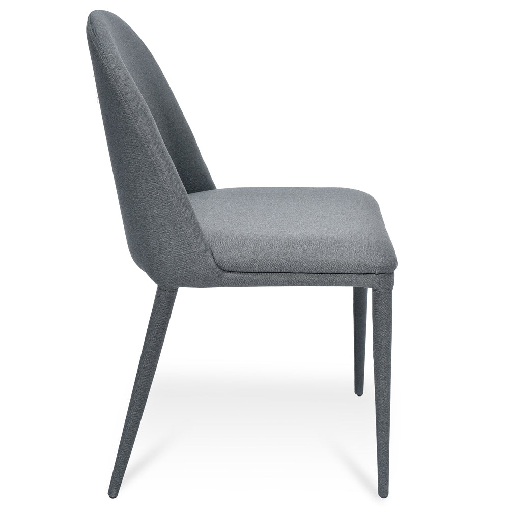 Fabric Dining Chair - Gunmetal Grey_3