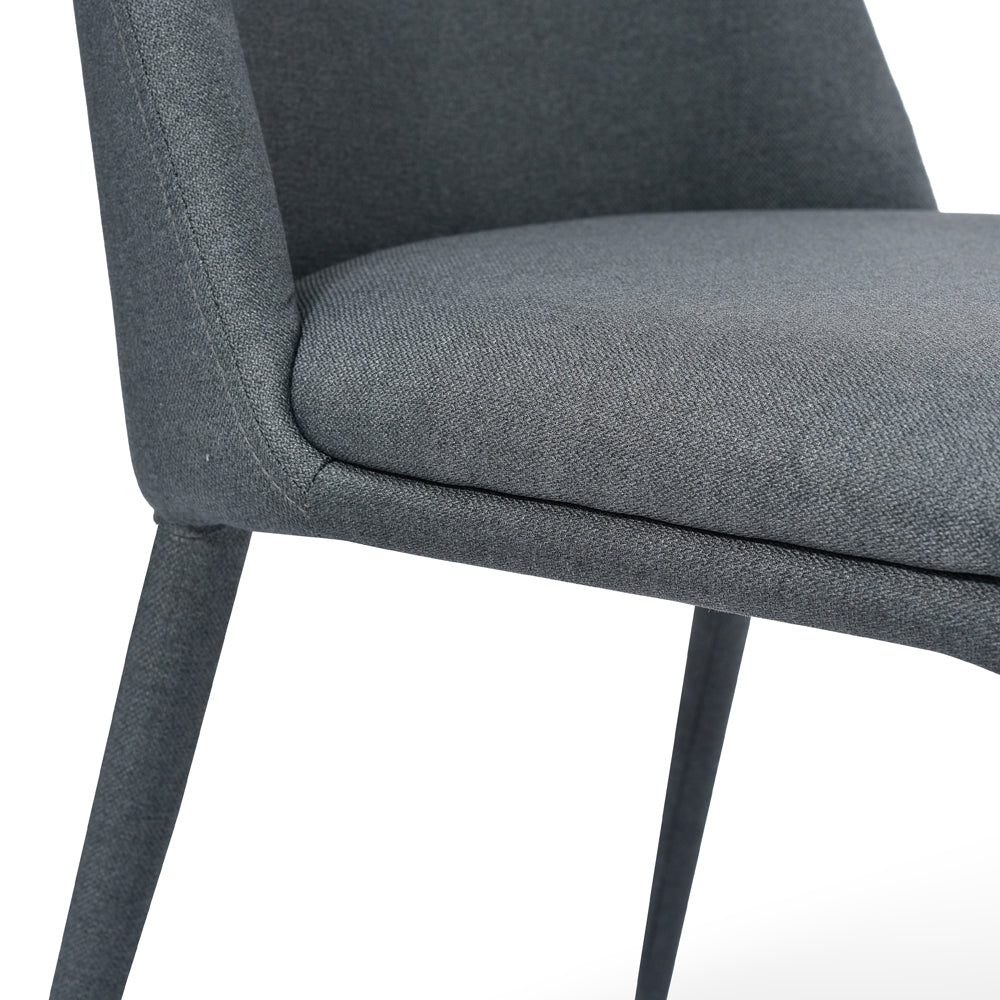 Fabric Dining Chair - Gunmetal Grey_5
