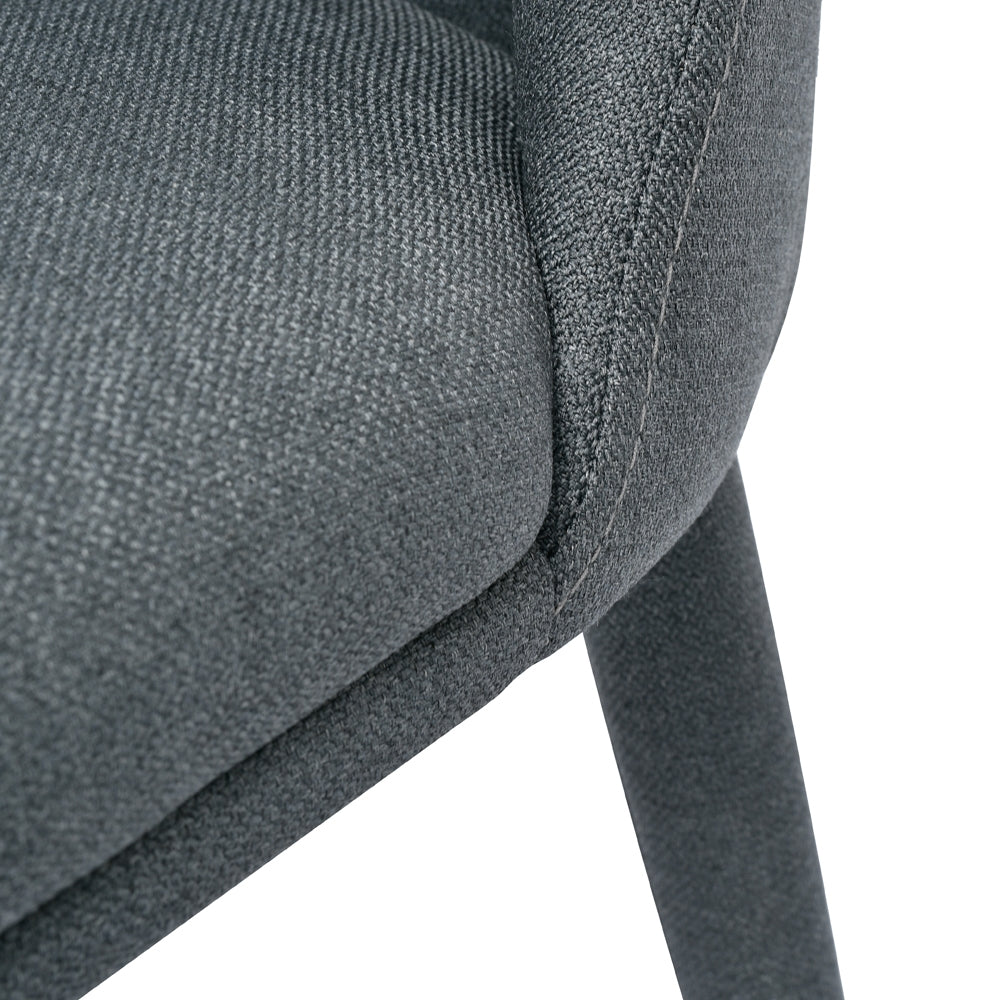 Fabric Dining Chair - Gunmetal Grey_7