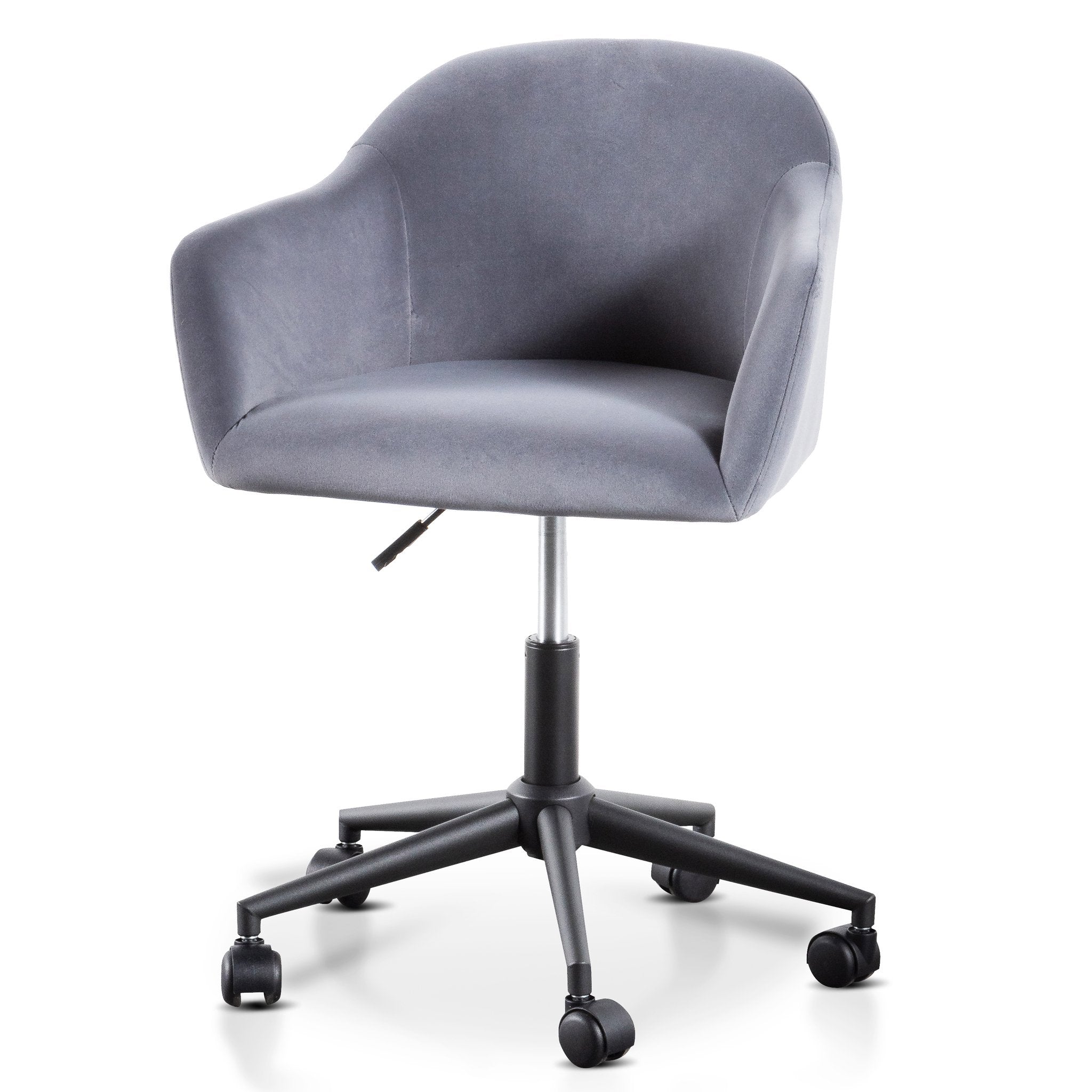 Enoch Charcoal Velvet office Chair - Black Base OC6196-LF