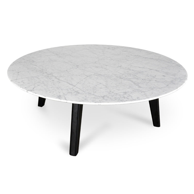 100cm Marble Coffee Table with Black Legs_2