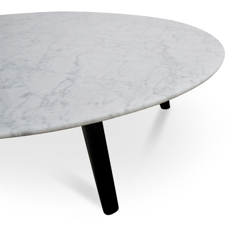 100cm Marble Coffee Table with Black Legs_3