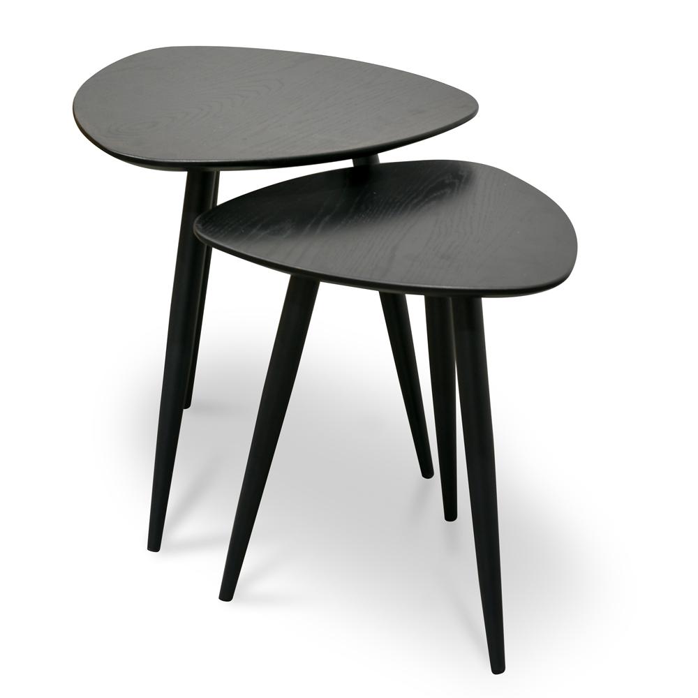 Set of 2 - Lauren Side Table - Black ST2410-KD