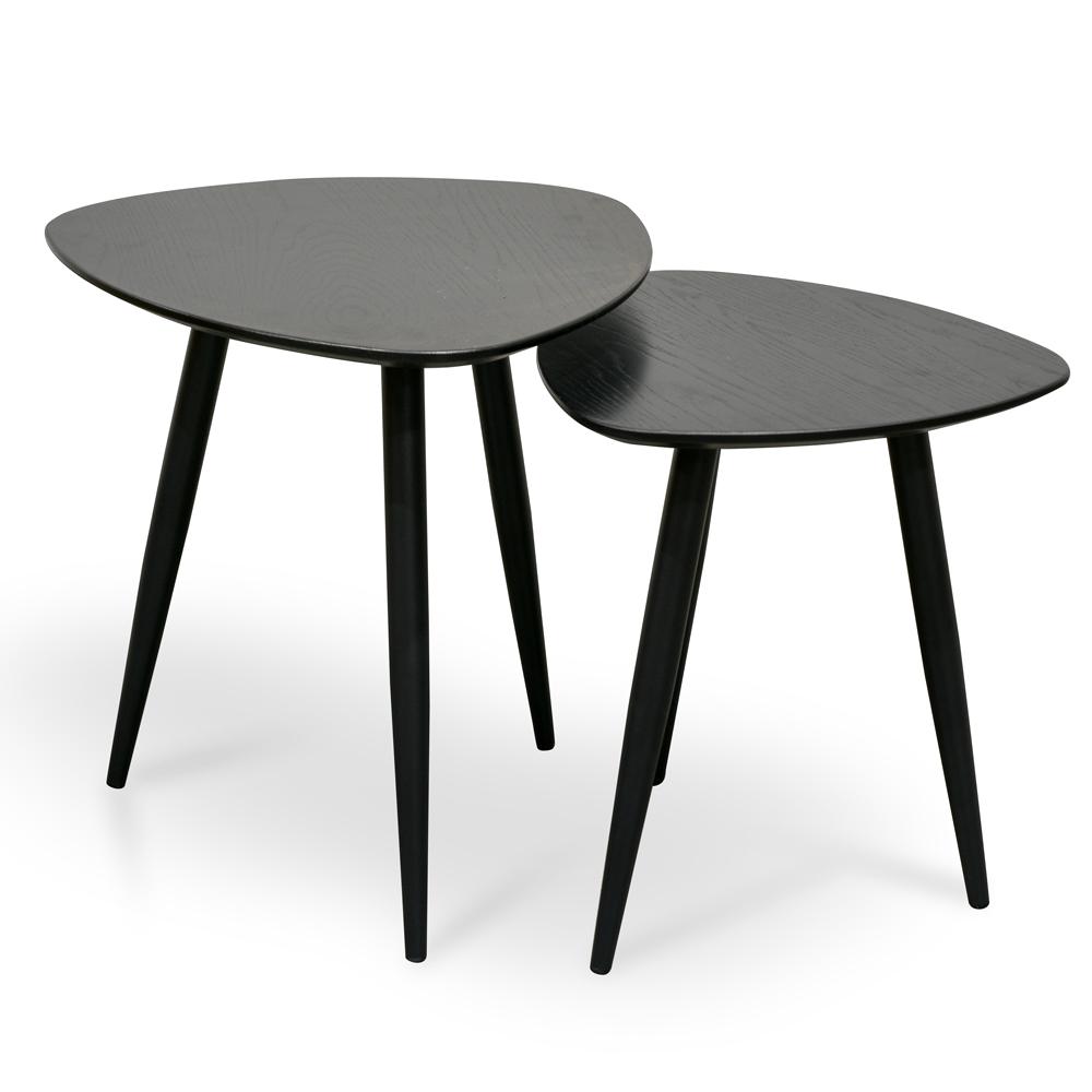 Set of 2 - Lauren Side Table - Black ST2410-KD