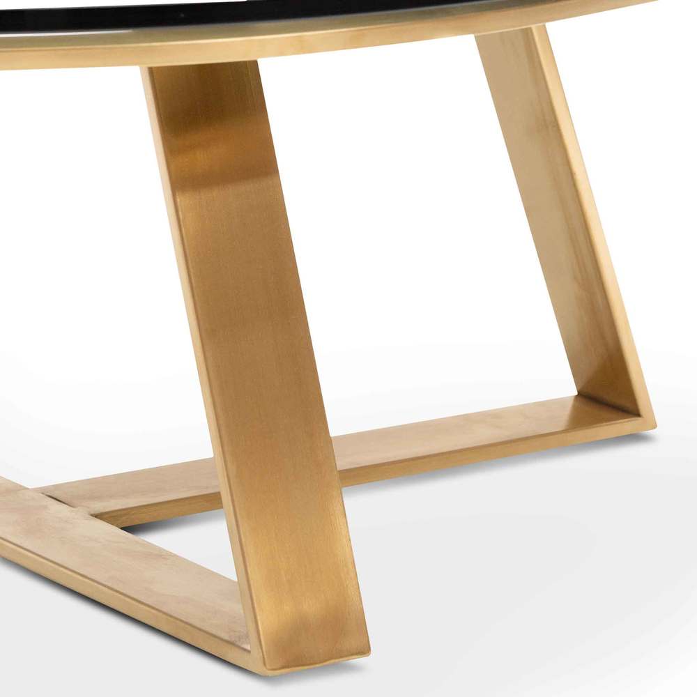 Golden Frame Coffee Table - Glass_3