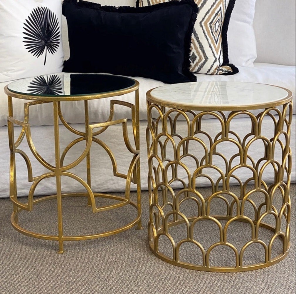 Marble Side Table Gold_1