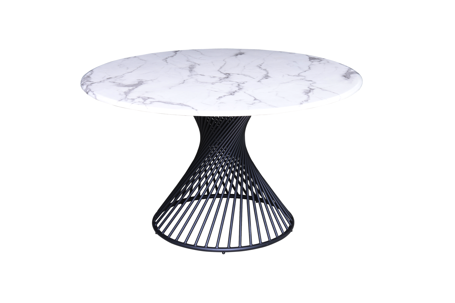 Marble Round Dining Table Black_4