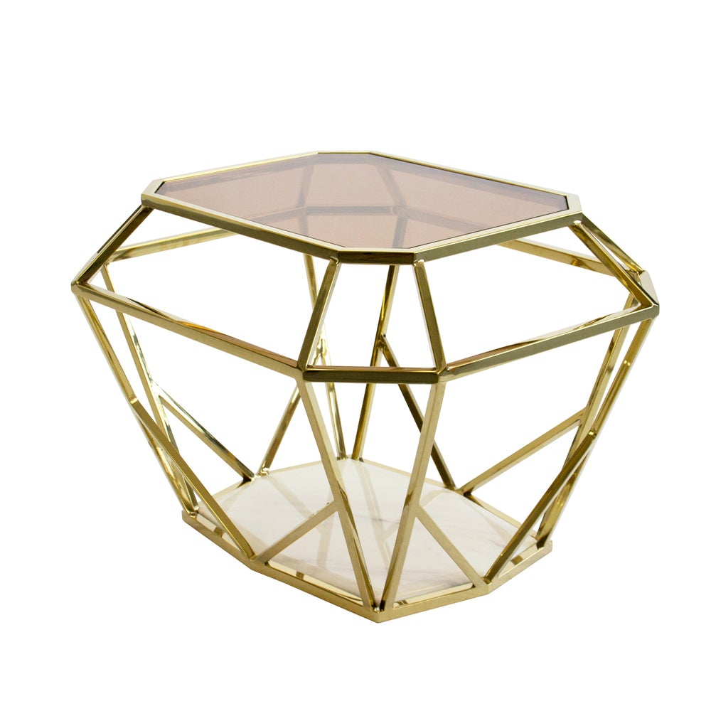 Glass Side Table Gold_1