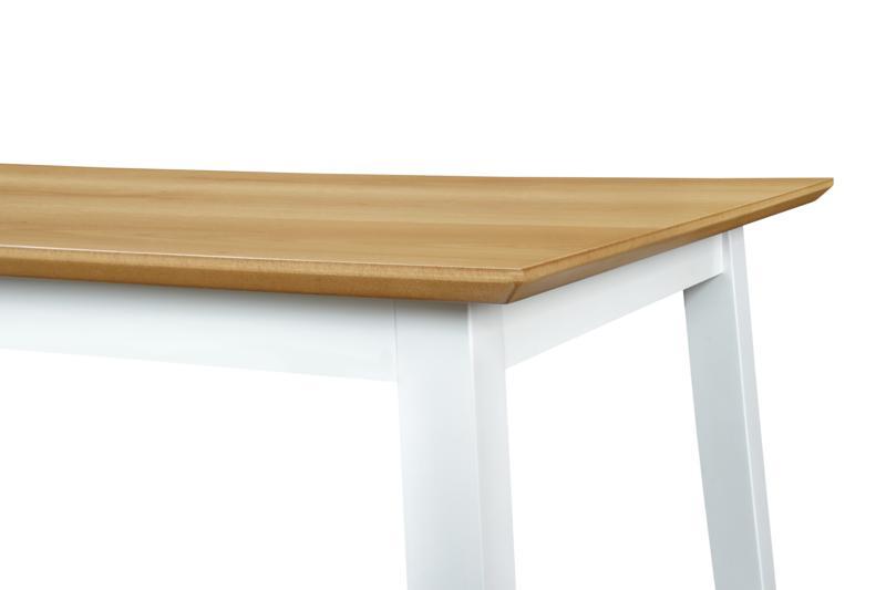 Oak&White Soid Wood Dining Table