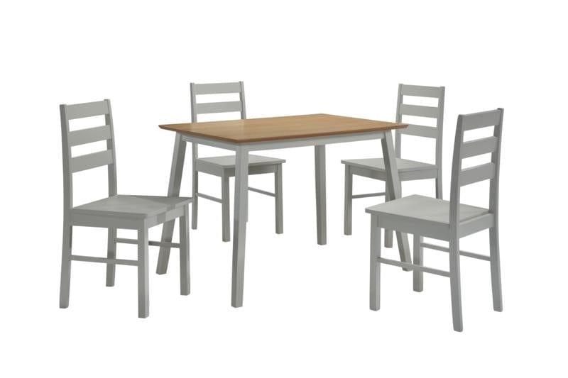 Oak&Grey Solid Wood Dining Table_4