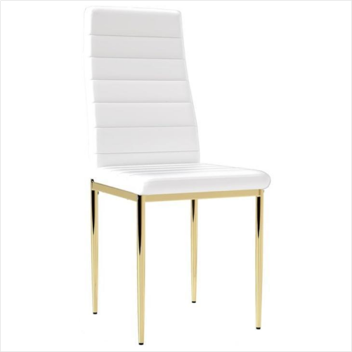 White PU High Quality Dining Chair Restaurant Chairs(4pcs) .011-13-4(US)