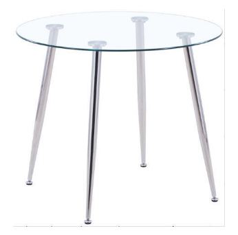 Round Glass Dining Table Modern Style Coffee Table(1pcs) .062-4/062-5/062-6(DE)