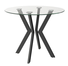 Round Dinning Table Set Glass Modern Table(1pcs).191-4(DE)