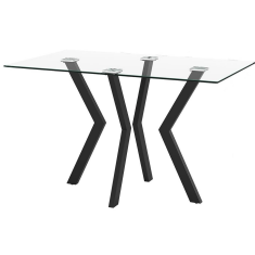 Rectangular Dinning Table Set Glass Modern Table(1pcs) .193-4 (DE)