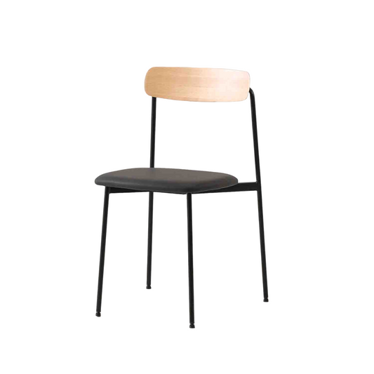 Wooden Upholstered Dining Chair with Iron Legs.B8655