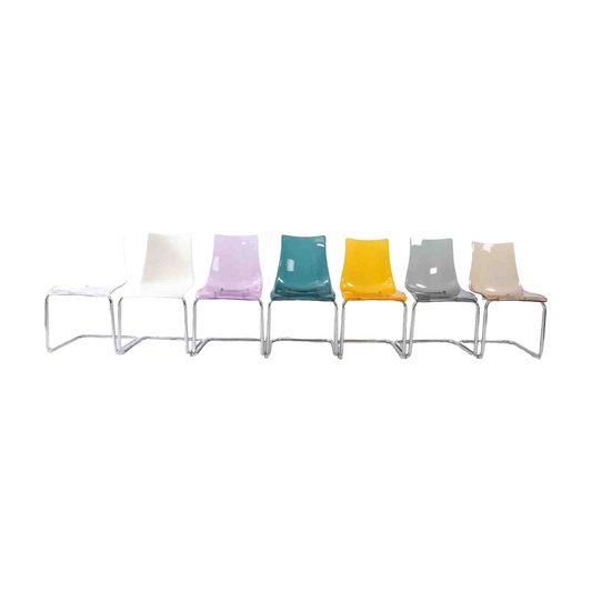 Modern Transparent Plastic Dining Chair.B8651