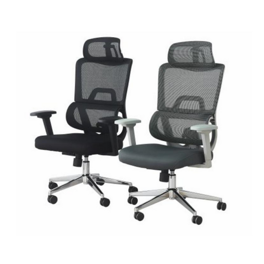 Grey Fabric Ergonomic Design Office Chair with Wheels.T803R-GREY