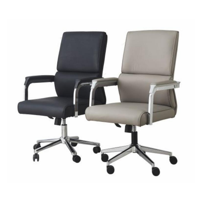 PU Office Chair with Chroming Steel Leg and PP wheels.TM08R